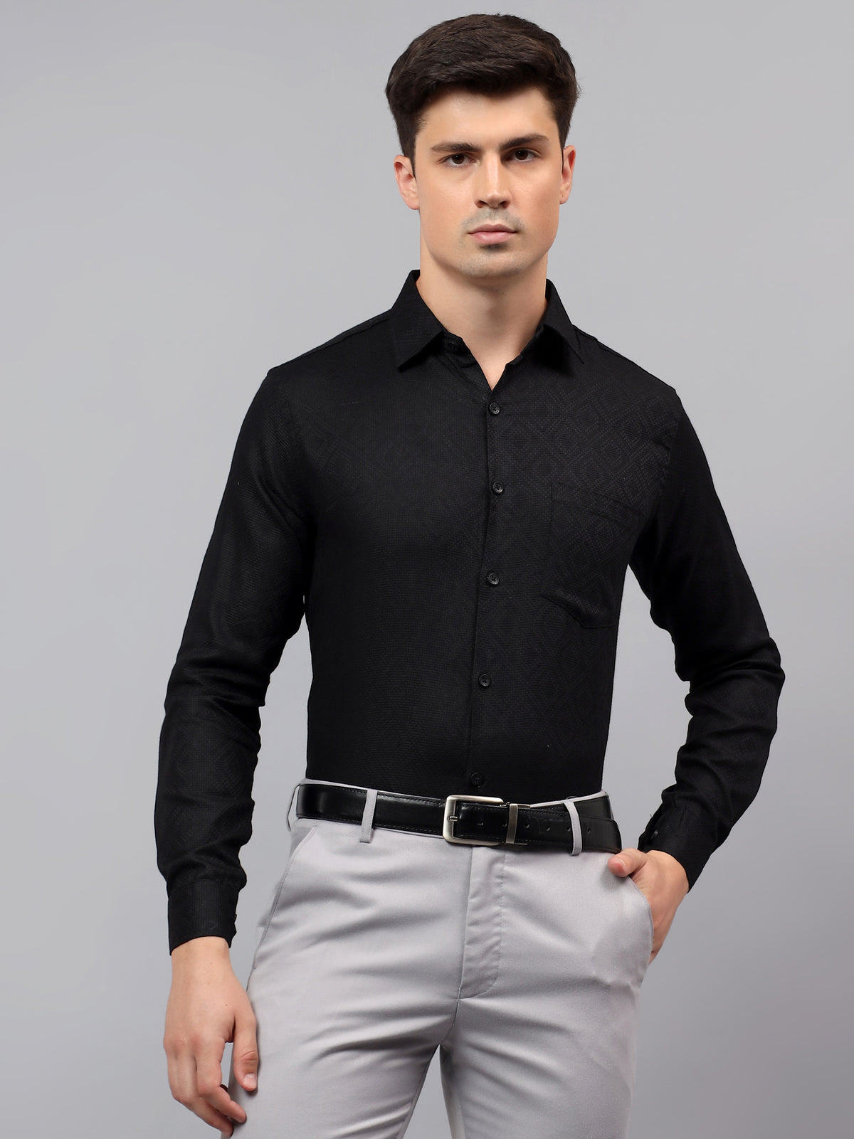 Apektra Men's Regular Fit Full Sleeve Spread Collar Premium Cotton Casual Shirt for Men