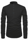 Men's Cotton Blend Fabric Full Sleeve White Common Kurta - Pack of 2