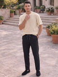 Men’s Cotton Drawstring Casual Trousers | Comfortable Regular Fit Pants