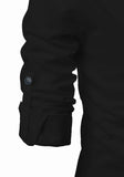 Men's Cotton Fabric Contrast Design Black Kurta