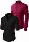 Men's Cotton Blend Fabric Full Sleeve Kurta - Pack of 2