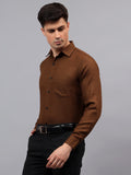 Apektra Men's Regular Fit Full Sleeve Spread Collar Premium Cotton Casual Shirt for Men