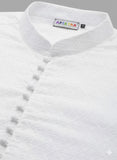 Men White Pure Cotton Chikankari Embroidered Straight Kurta (AP28)