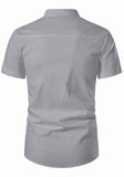 Men's Cotton Fabric Half Sleeve Grey Kurta