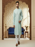 Men Solid Embroidered Mandarin Collar Cotton Kurta (AP32)