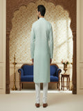 Men Solid Embroidered Mandarin Collar Cotton Kurta (AP32)