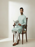 Men Solid Embroidered Mandarin Collar Cotton Kurta (AP32)