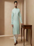 Men Solid Embroidered Mandarin Collar Cotton Kurta (AP32)