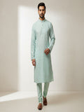 Men Solid Embroidered Mandarin Collar Cotton Kurta (AP32)
