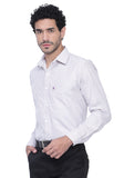 Men's Cotton Blend Fabric Full Sleeve Light Brown Strip Shirt