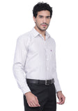 Men's Cotton Blend Fabric Full Sleeve Light Brown Strip Shirt