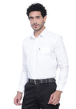 Men's Cotton Fabric Full Sleeve Maroon Print Shirt