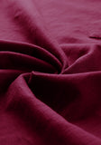 Men's Cotton Fabric Roll Up Sleeve Maroon Kurta