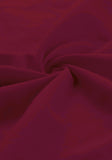 Men's Cotton Fabric Roll Up Sleeve Spread Collar Maroon Kurta