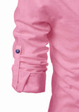 Men's Cotton Fabric Roll Up Sleeve Peach Kurta