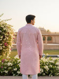 Men Solid Embroidered Mandarin Collar Cotton Kurta (AP32)
