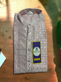 Men Solid Embroidered Mandarin Collar Cotton Kurta (AP32)