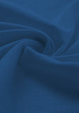 Men's Cotton Fabric Roll Up Sleeve Royal Blue Kurta