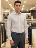 Men's 100% Cotton Fabric Full Sleeve White vertical stripes Shirts