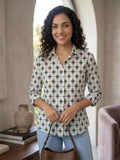 APEKTRA Classic White Rayon Shirt – Elegant 3/4 Sleeve Smart Fit