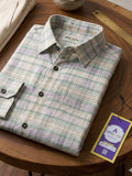 Men's 100% Cotton Fabric Full Sleeve Mint green checkered Casual Shirt