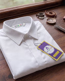 APEKTRA Classic White Rayon Shirt – Elegant 3/4 Sleeve Smart Fit
