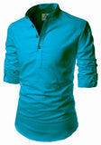 Men's Cotton Blend Fabric Full Sleeve Multi Color Combo Kurta - Pack of 2