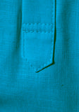 Men's Cotton Fabric Half Sleeve Turquoise Kurta