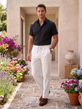 Men’s Cotton Drawstring Casual Trousers | Comfortable Regular Fit Pants