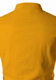 Men's Cotton Fabric Zip Closer Yellow Kurta