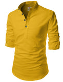 Men's Cotton Blend Fabric Full Sleeve Multi Color Combo Kurta - Pack of 2